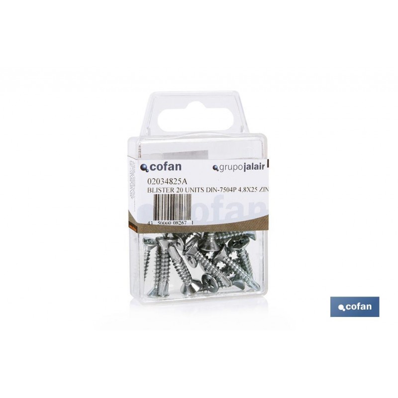 BLÍSTER DE 10 UDS. DIN-7504P 42X19 ZINC VENTA UNITARIA