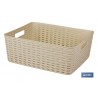 CESTA  MULTIUSOS 12L 36X28X13.5 cm BEIGE venta unitaria