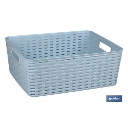 CESTA MULTIUSOS 12L 36X28X13.5cm ROSA PALO