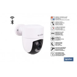 Cámara de seguridad inteligente con WiFi | Con control remoto, audio bidireccional y amplio ángulo de visión