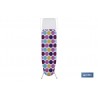 FUNDA ACOLCHADA PARA TABLA DE PLANCHAR 135X53 CIRCULOS