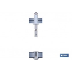 BLÍSTER DE 20 UDS. REMACHE DE ALUMINIO 4X8 VENTA UNITARIA