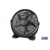 VENTILADOR DE SUELO 5 PALAS 3 VELOCIDADES 90W NEGRO