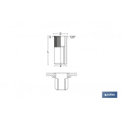 TUERCAS REMACHABLES RANURADAS CABEZA REDUCIDA ACERO M4