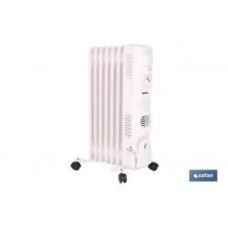 Radiador de aceite con termostato y ventilador 1500W