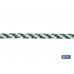 CARRETE CUERDA TR. HELICOIDAL 6 MM 200 MTS BCO/VDE