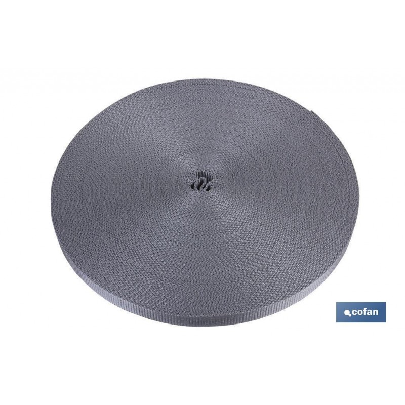 ROLLO CINTA PERSIANA 17MM X 50 M. GRIS