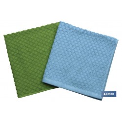 PACK 2 PAÑOS COCINA 50x50 VERDE/AZUL
