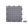 SET DE 4 UDS. LOSETA ALVEOLADA GRIS CLARO DE PVC 33 X 33 X 2 CM
