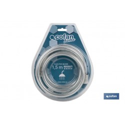 FLEXO DUCHA PVC PLATA/LATÓN 1,5M