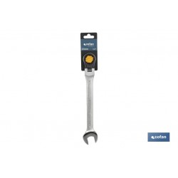LLAVE COMBINADA ARTICULADA 180º DE CARRACA 8MM