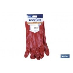 GUANTE PVC ESTANCO ROJO DE 27 Cms.
