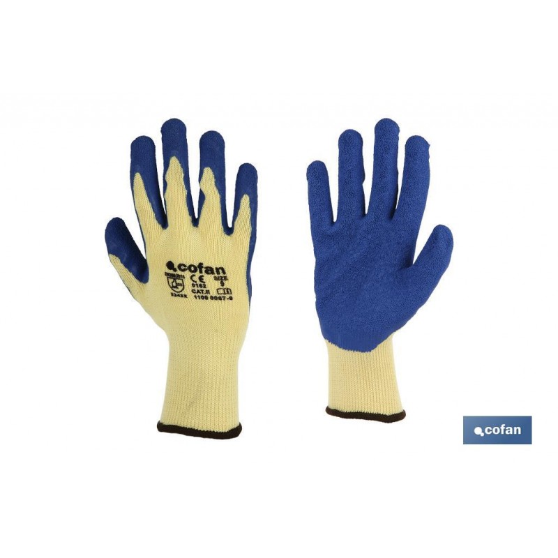 GUANTE LATEX RUGOSO AZUL TALLA 10