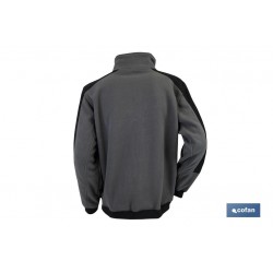 CHAQUETA POLAR MODELO WALKER 370 G/M GRIS-NEGRO TALLA S