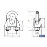 SUJETACABLES DIN-741 ZINCADO M-3-4