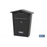 BUZÓN CORREO EXTERIOR NEGRO MODELO GARDEN 360X290X105MM