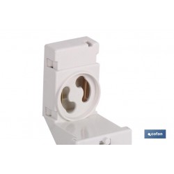 PORTALAMPARAS DE FLUORESCENCIA 2A250V CON PORTACEBADOR