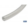MANGUERA PVC CRISTAL C/REFUERZO 6x12 mm/100m