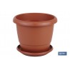 MACETA MARRON MODELO GARDENIA 25X20.5+ PLATO 21cm venta unitaria