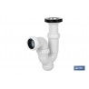 SIFÓN CURVO CON SALIDA Ø32-40 Y VÁLVULA LAVABO BIDÉ 1 1/2 x 70