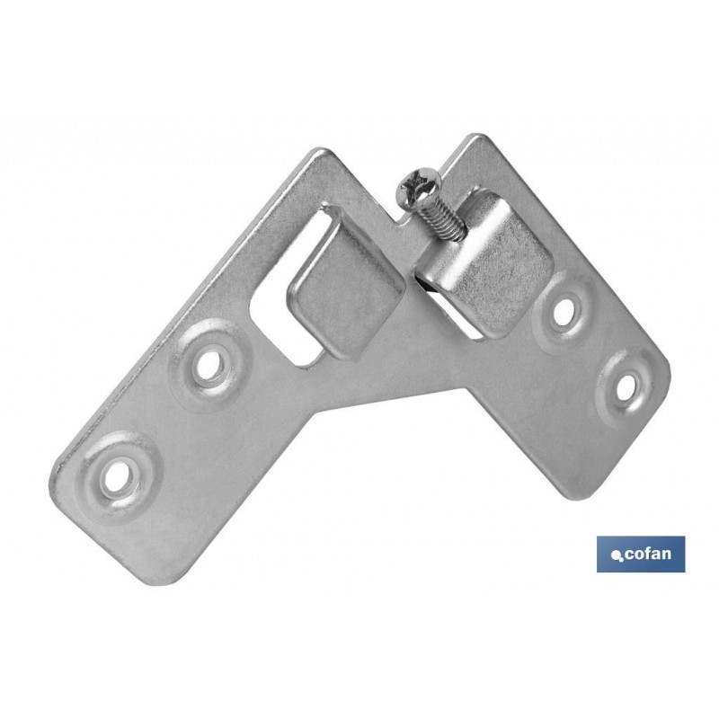 COLGADOR ESCUADRA DOBLE ZINCADO 59X59 MM