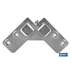 COLGADOR ESCUADRA DOBLE ZINCADO 59X59 MM