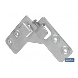 COLGADOR ESCUADRA DOBLE ZINCADO 59X59 MM
