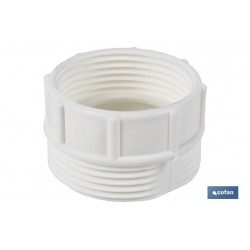 ADAPTADOR CONVERTIDOR 1 1/2 MACHO - 1 1/4 HEMBRA PARA TUBO FLEXIBLE