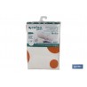FUNDA TABLA PLANCHAR ACOLCHADA 140X60 LUNARES NARANJAS