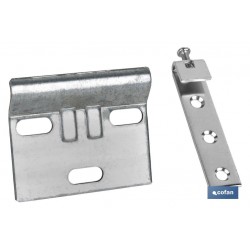 SET COLGADOR DE ARMARIO ZINCADO 60 MM