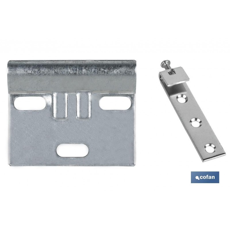 SET COLGADOR DE ARMARIO ZINCADO 60 MM VENTA UNITARIA