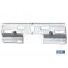 PLACA COLGADOR DOBLE 130 MM CON HUECO 42 MM