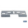 PLACA COLGADOR DOBLE 130 MM CON HUECO 42 MM VENTA UNITARIA