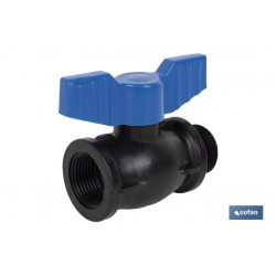 VÁLVULA DE BOLA ROSCA M-H PP PN16 1/2 X 1/2
