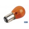 LÁMPARA COFAN 2 POLOS AMBAR CENTRADA P21/5W (BAY15D) 12V VENTA UNITARIA