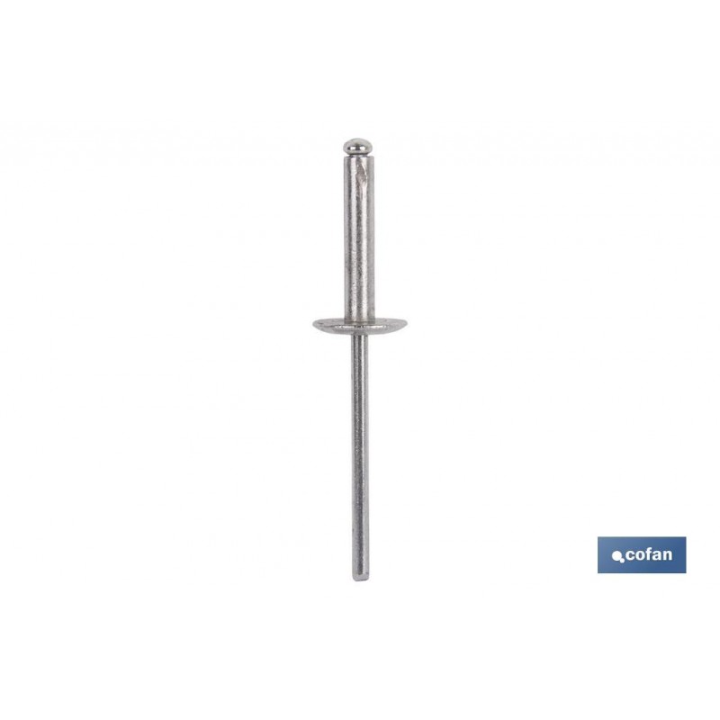 REMACHE ALUMINIO ALA ANCHA D-16 4,8 X 10 MM