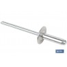 REMACHE ALUMINIO ALA ANCHA D-16  4,8 X 10 MM