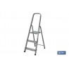 ESCALERA ALUMINIO 3 PELDAÑOS Y 0,65 M ALTURA ÚTIL