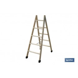 ESCALERA MADERA DOBLE 5...