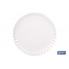 VAJILLA DE PORCELANA EN RELIEVE COLOR BLANCO ESMALTADO 16 PIEZAS