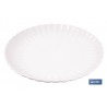 VAJILLA DE PORCELANA EN RELIEVE COLOR BLANCO ESMALTADO 16 PIEZAS