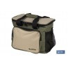 NEVERA TEXTIL PORTÁTIL MULTIBOLSILLOS COLOR VERDE/BEIGE 35 L