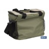 NEVERA TEXTIL PORTÁTIL MULTIBOLSILLOS COLOR VERDE/BEIGE 35 L