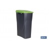 CUBO DE BASURA PARA RECICLAR 25 LITROS  COLOR VERDE 21.5 X 36 X 51 CM