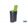 CUBO DE BASURA PARA RECICLAR 25 LITROS  COLOR VERDE 21.5 X 36 X 51 CM
