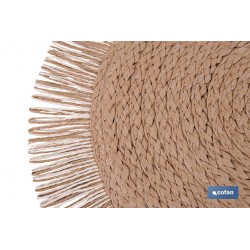 BAJOPLATO REDONDO FLECOS COLOR NATURAL MEDIDA 38 CM