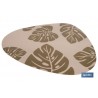 BAJOPLATO FORMA TRIANGULAR COLOR MARRON CLARO  ESTAMPADO  MEDIDA 45 X 36 CM