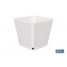 MACETA O MACETERO GAMA TEXTIL CUADRADA COLOR BLANCO PP 180 X 180 X 180 MM 3,7 L