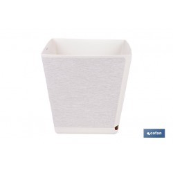 MACETA O MACETERO GAMA TEXTIL CUADRADA COLOR BLANCO PP 180 X 180 X 180 MM 3,7 L