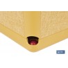 MACETA O MACETERO GAMA TEXTIL CUADRADA COLOR MOSTAZA PP 238 X 238 X 240 MM 9 L